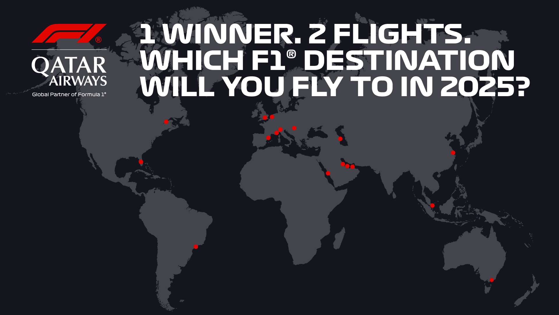 Fly to an F1® destination with Qatar Airways in 2025